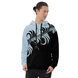 Blue Khokhloma Summer Hoodie